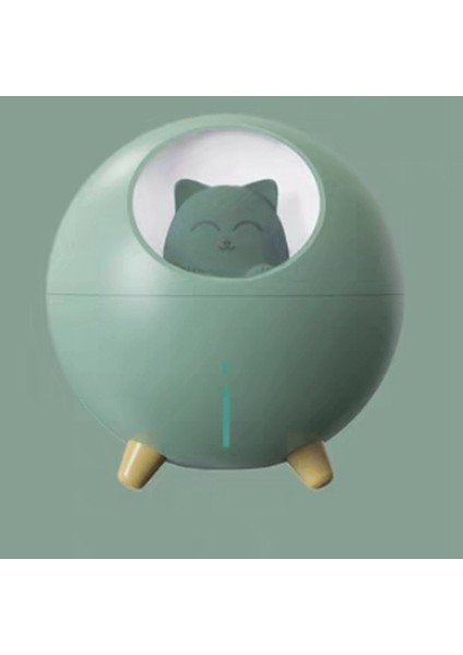 Gui Xulian Güzel Pet Hava Nemlendirici 220 ml Gezegen Ultrasonik Serin Mist Hava Yağ Difüzörü Romantik Renkli LED Lamba, Yeşil (Yurt Dışından) indirimleri