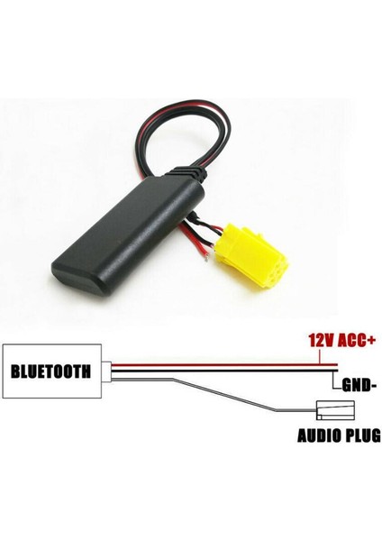 Gui Xulian Araba Bluetooth Aux Kablosu Adaptörü Grande Punto Stereo Mını 6pin Bluetooth Modülü Adaptörü (Yurt Dışından)