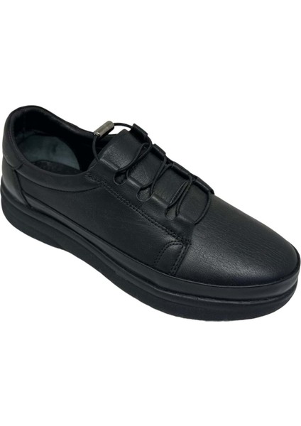 Lastik Bağcıklı Deri Kadın Ayakkabı CKR00867 - 39
