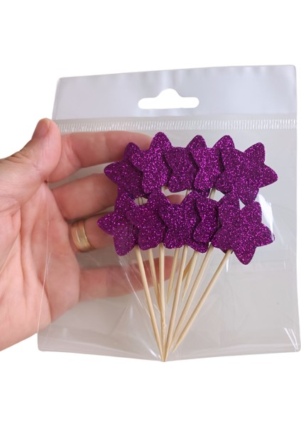 Yıldız Mor Simli Parti Kürdan 20'li fiyatları