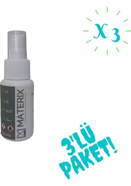 Materıx 1 Yıl 20 Bin Km Etkili Nano Yağmur Kaydırıcı 50 Ml. - Cam Su Itici
