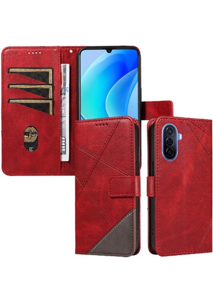 Manyi Mall Huawei Nova Y70 Artı ve Kart Yuvası Yüksek Kaliteli Deri Çanta Için Flip Case (Yurt Dışından)