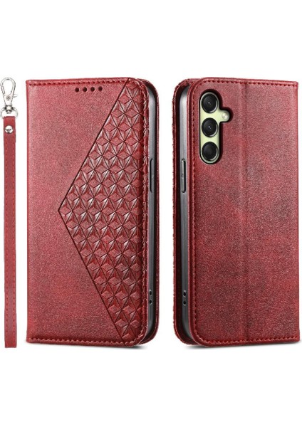 Samsung Galaxy A16 Günlük Kullanım Için Flip Case Eşkenar Dörtgen Şekli El Kayışı Standı (Yurt Dışından)