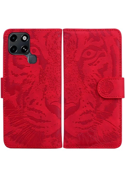 Infinix Akıllı 6 Kickstand Koruyucu Deri Cüzdan Kabartmalı Için Flip Case (Yurt Dışından)