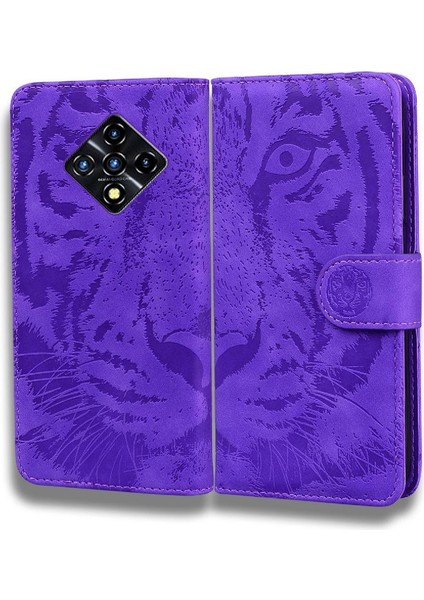 Infinix Sıfır 8 Kickstand Koruyucu Deri Cüzdan Kabartmalı Flip Case (Yurt Dışından)