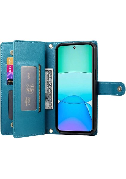 Xiaomi Redmi 13 Için Flip Case Standı Cüzdan Çok Fonksiyonlu Iş (Yurt Dışından)