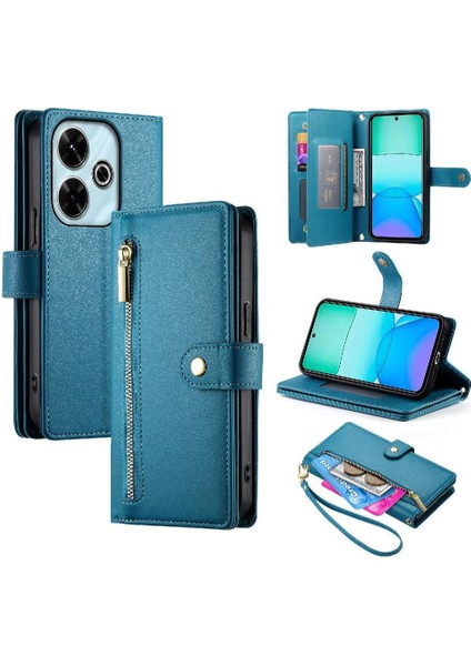 Xiaomi Redmi 13 Için Flip Case Standı Cüzdan Çok Fonksiyonlu Iş (Yurt Dışından)