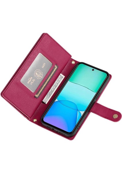 Xiaomi Redmi 13 Için Flip Case Standı Cüzdan Çok Fonksiyonlu Iş (Yurt Dışından)