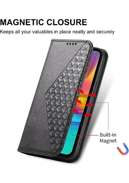 Samsung Galaxy A16 Günlük Kullanım Için Flip Case Eşkenar Dörtgen Şekli El Kayışı Standı (Yurt Dışından)