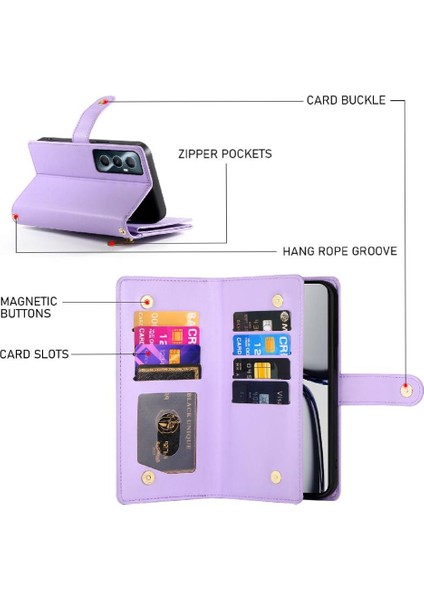 Realme C65 4g Standı Iş Çok Fonksiyonlu Cüzdan Kayış Için Flip Case (Yurt Dışından)