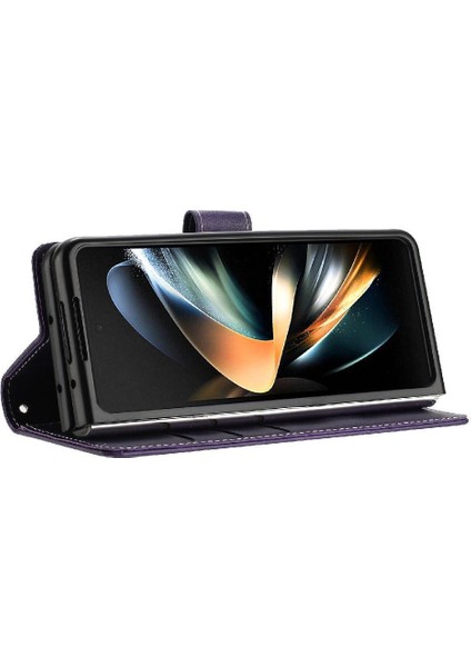 Samsung Galaxy Z Için Flip Case Kart ile Toka Saf Renk ile 6 5g Kat (Yurt Dışından)