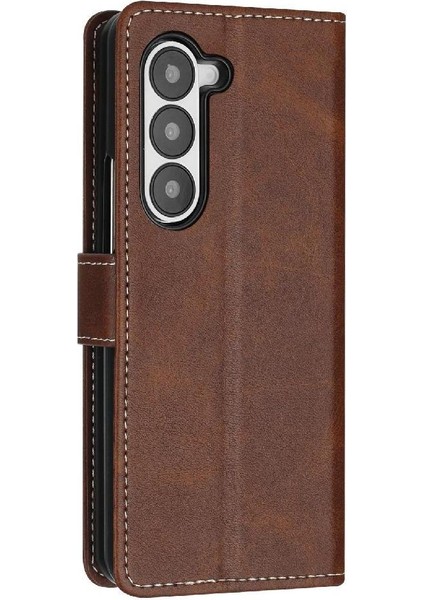 Samsung Galaxy Z Için Flip Case Toka ile 5 5g Kat Pu Deri Saf ile (Yurt Dışından) modelleri