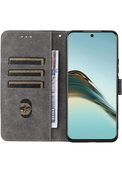 Realme 13 Pro 5g Manyetik Kapatma Pu Deri Kart Yuvaları Için Kılıf Kapak (Yurt Dışından)