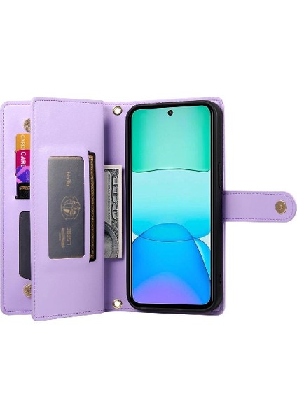 Xiaomi Redmi 13 Için Flip Case Standı Cüzdan Çok Fonksiyonlu Iş (Yurt Dışından)