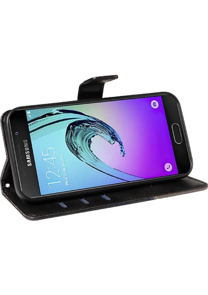 Manyi Mall Elmas Dikiş Deri Telefon ile Samsung Galaxy A3 2016 Için Flip Case (Yurt Dışından)