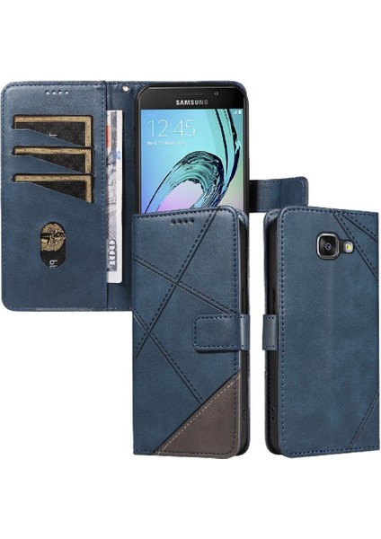 Manyi Mall Elmas Dikiş Deri Telefon ile Samsung Galaxy A3 2016 Için Flip Case (Yurt Dışından)