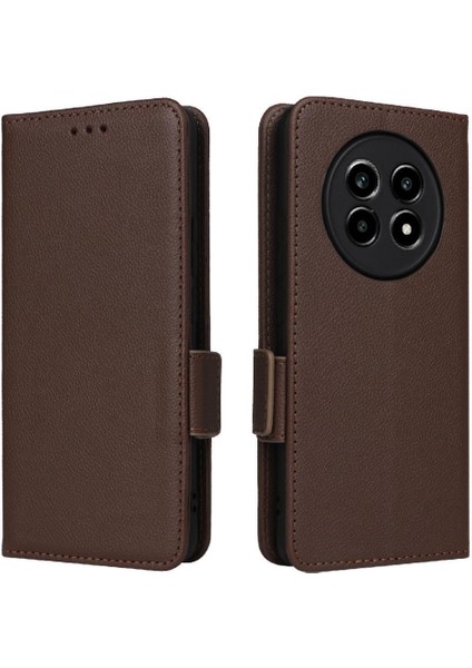 Realme 13 Pro Artı Manyetik Kart Yuvaları Için Flip Case Tutucu Yan Toka Pu (Yurt Dışından)