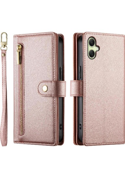 Samsung Galaxy A06 Cüzdan Bölmesi Bilek Kayışı Kart Yuvaları Için Flip Case (Yurt Dışından)