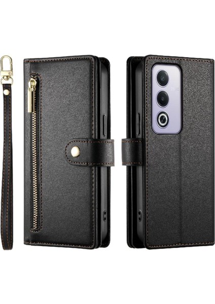 Oppo A3 Pro 5g Bilek Kayışı Cüzdan Bölmesi Kickstand Kart Için Flip Case (Yurt Dışından)