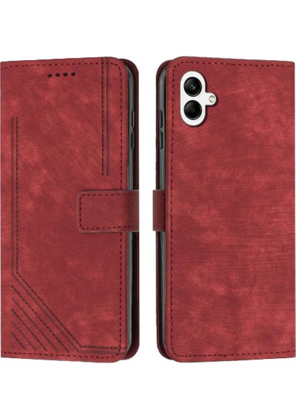 Samsung Galaxy A06 Pu Deri Kart Ekleme Kickstand Için Flip Case (Yurt Dışından)