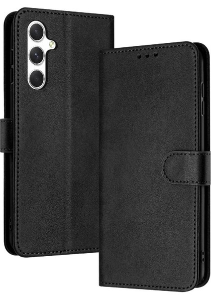 Toka ile Samsung Galaxy A16 Için Flip Case Pu Deri Saf Renk ile (Yurt Dışından)