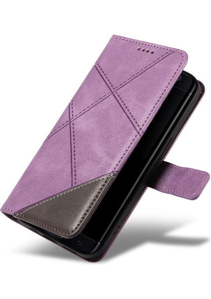 Elmas Dikiş Deri Telefon ile Samsung Galaxy S7 Kenar Için Flip Case (Yurt Dışından)