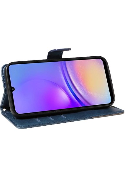Elmas Dikiş Deri Telefon Kılıfı ile Samsung Galaxy A05 Için Flip Case (Yurt Dışından)