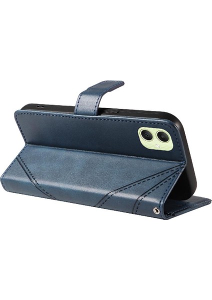 Elmas Dikiş Deri Telefon Kılıfı ile Samsung Galaxy A05 Için Flip Case (Yurt Dışından)