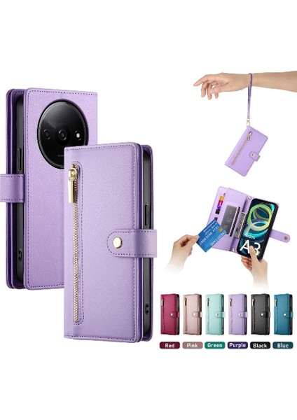 Xiaomi Redmi A3 Için Flip Case Çok Fonksiyonlu Kart Yuvaları Cüzdan Kickstand (Yurt Dışından) fiyatları