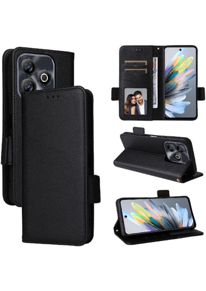 Zte Blade A75 4g Için Flip Case Cüzdan Kart Yuvaları Tutucu Pu Deri Yan (Yurt Dışından)