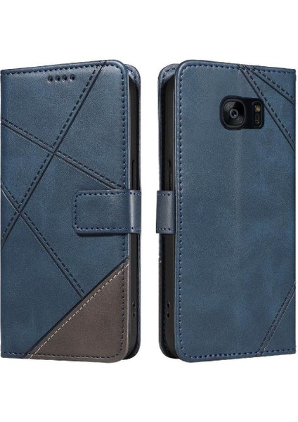 Elmas Dikiş Deri Telefon ile Samsung Galaxy S7 Kenar Için Flip Case (Yurt Dışından)