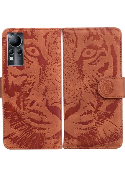 Infinix Not 11 Için Flip Case Deri Cüzdan Kickstand Koruyucu Kabartmalı (Yurt Dışından)