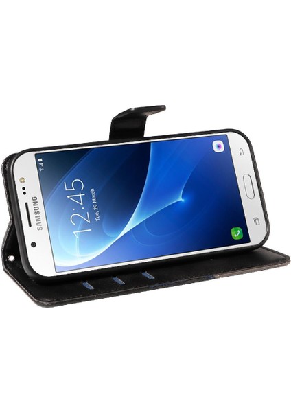 Manyi Mall Elmas Dikiş ile Samsung Galaxy J4 Başbakan Yüksek Kalite Için Flip Case (Yurt Dışından)