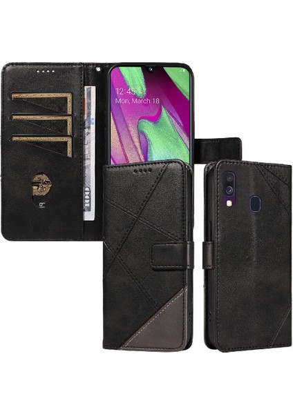 Samsung Galaxy A40 ve Elmas ile Kart Yuvası Yüksek Kalite Için Flip Case (Yurt Dışından)