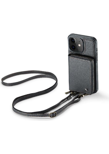 IPhone 12 Için Şık ve Fonksiyonel Cüzdan Çift Kayış Rfıd Engelleme (Yurt Dışından)