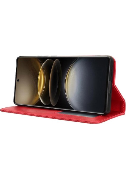 Vivo X100 Için Kılıf Ultra 5g Manyetik Kapatma Pu Deri Cüzdan (Yurt Dışından)