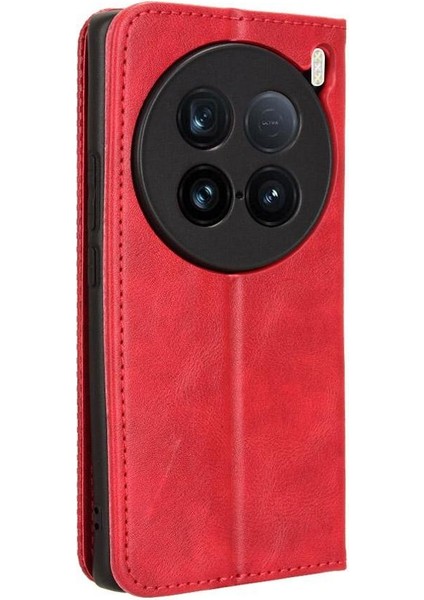 Vivo X100 Için Kılıf Ultra 5g Manyetik Kapatma Pu Deri Cüzdan (Yurt Dışından)