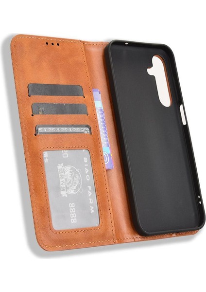 Samsung Galaxy M35 5g Cüzdan Manyetik Kapatma Pu Deri Kılıf (Yurt Dışından) modelleri