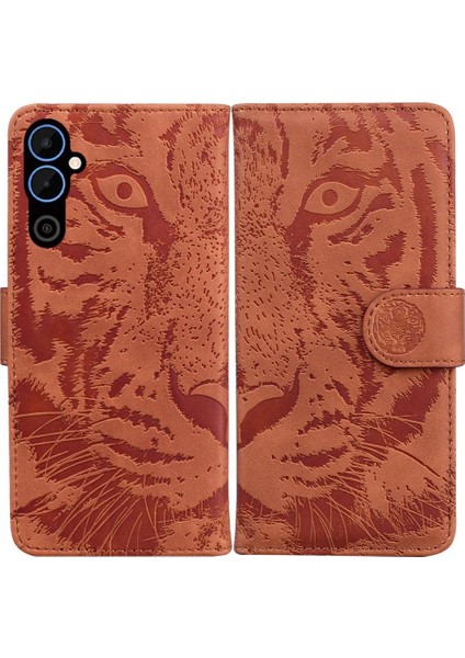 Tecno Pova Neo 2 Kabartmalı Sevimli Kaplan Deri Cüzdan Için Flip Case (Yurt Dışından)
