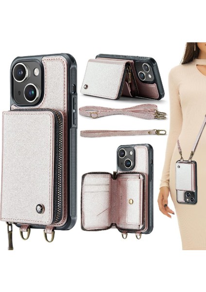 IPhone 15 Için Kılıf Artı Cüzdan Şık ve Fonksiyonel 360&DEG; Koruma Çift (Yurt Dışından)