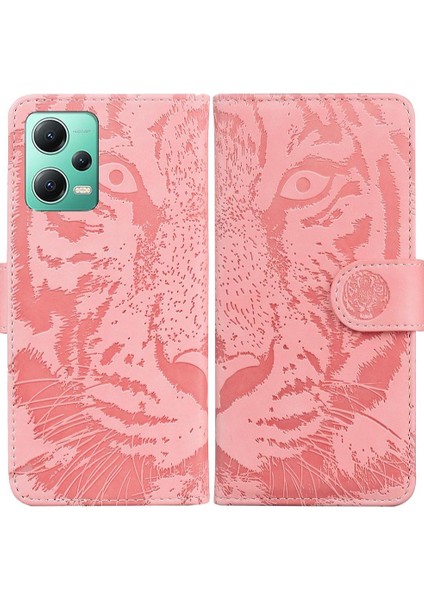 Xiaomi Redmi Not 12 Için Flip Case 5g Deri Cüzdan Kabartmalı Sevimli Kaplan (Yurt Dışından)