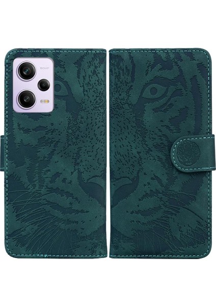 Xiaomi Redmi Not 12 Pro 5g Için Flip Case Kabartmalı Sevimli Kaplan Deri (Yurt Dışından)