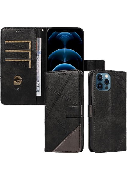 IPhone 12 Için Flip Case Pro Max ve Kart Yuvası Deri Telefon Koruma (Yurt Dışından)