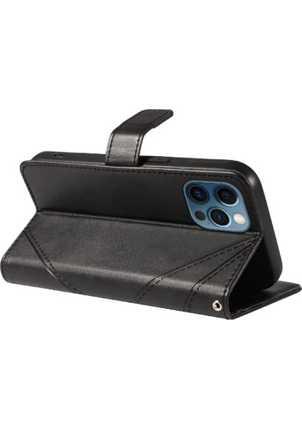 IPhone 12 Için Flip Case Pro Max ve Kart Yuvası Deri Telefon Koruma (Yurt Dışından)