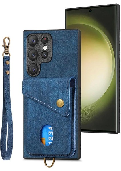 Samsung Galaxy S23 Ultra Premium Deri Kart Yuvası Ayrılabilir (Yurt Dışından)