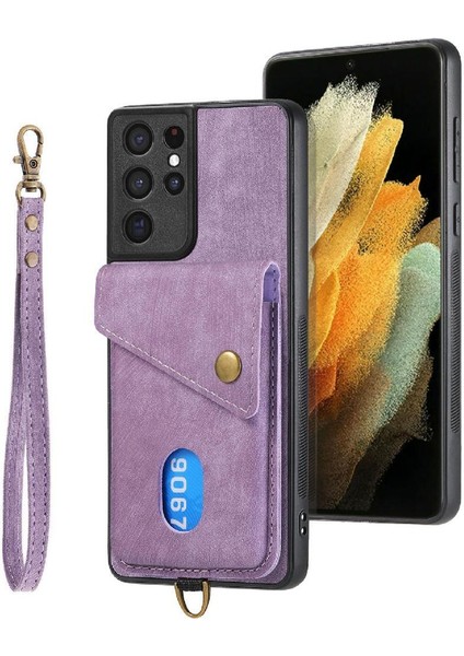 Samsung Galaxy S21 Ultra Ayrılabilir Kordon Kart Yuvası Premium Için Kılıf (Yurt Dışından) fiyatları