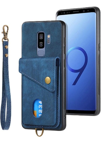 Samsung Galaxy S9 Artı Çok Fonksiyonlu Premium Deri Kart Yuvası (Yurt Dışından)