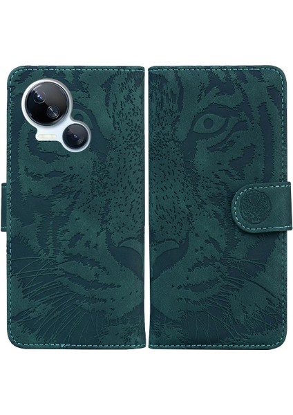 Tecno Spark 10 5g Kickstand Koruyucu Kabartmalı Sevimli Kaplan Için Flip Case (Yurt Dışından)