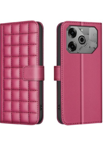 Tecno Pova 6 Pu Deri Koruyucu Kart Yuvaları Tutucu Için Flip Case Basit (Yurt Dışından)