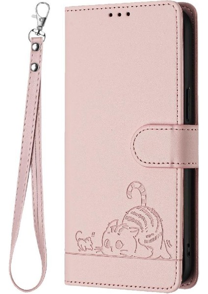 Tecno Camon 19 Neo Kedi Rfıd Cüzdan Kapak Çevirin Kart Yuvası Tutucu (Yurt Dışından)